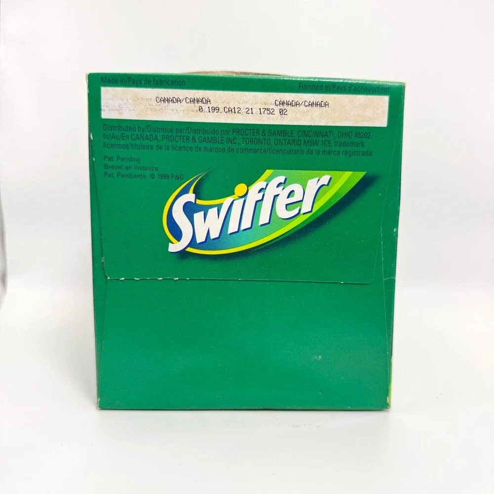 Vtg 1999 Swiffer 32 Disposable Dry Cloths Box Pat. Pending P&G Clean‎ Mop Duster